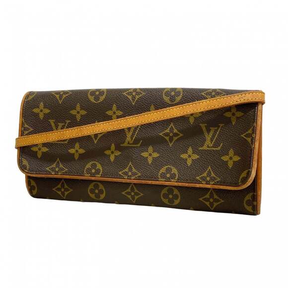 LOUIS VUITTON Brown Monogram Pochette Shoulder Bag